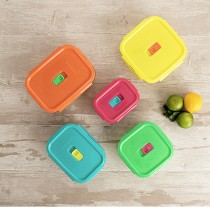 Boîte à lunch hermétique Luminarc Pure Box Holy Jaune verre Carré 1,22 L (6 Unités)