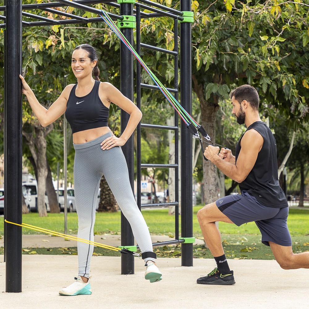 Set de Bandes de Résistance avec Accessoires et Guide d´Entraînement Rebainer InnovaGoods 5 Unités