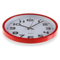 Wall Clock Versa Red Plastic 3,8 x 25 x 25 cm