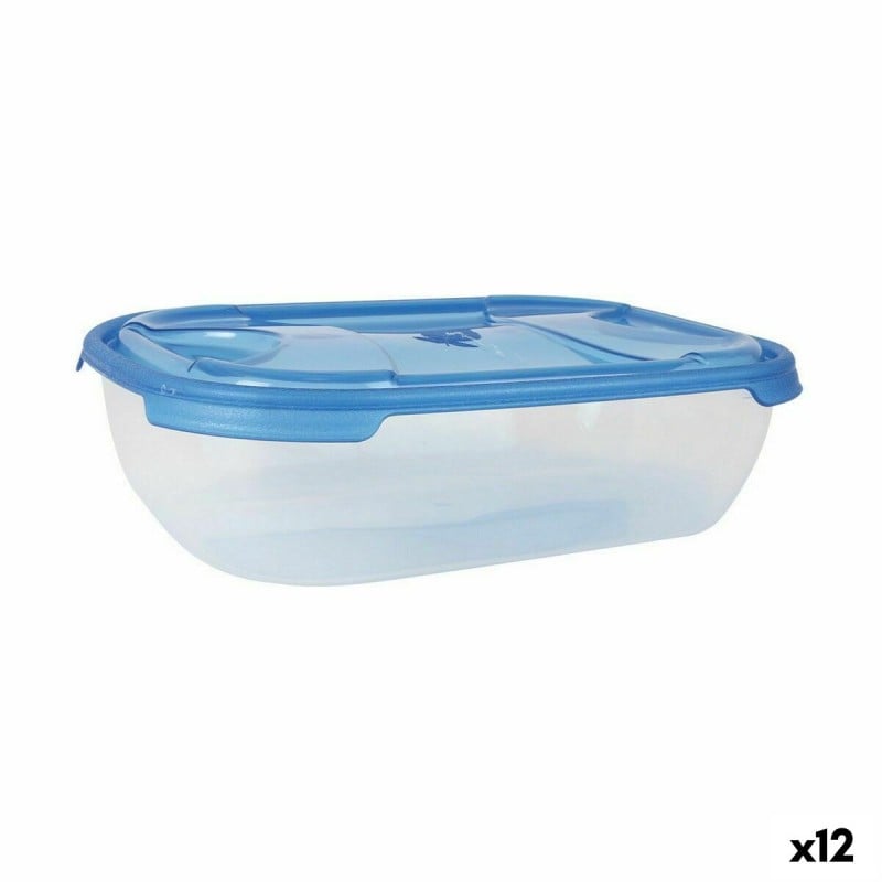 Set of lunch boxes Tontarelli Nuvola 1,15 L Blue Rectangular 3 Pieces (12 Units)