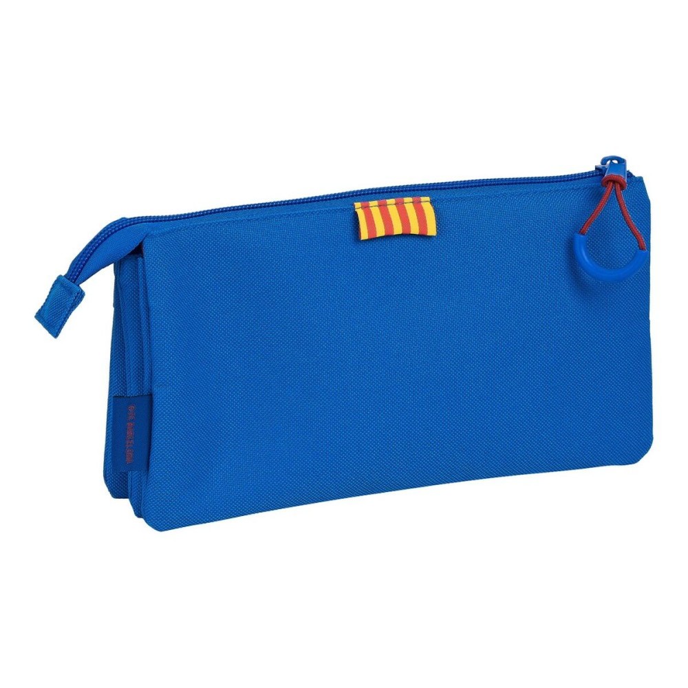 Trousse Fourre-Tout Triple F.C. Barcelona M744 22 x 12 x 3 cm Bordeaux Blue marine