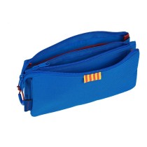 Trousse Fourre-Tout Triple F.C. Barcelona M744 22 x 12 x 3 cm Bordeaux Blue marine