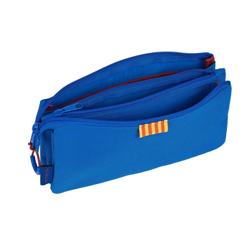Trousse Fourre-Tout Triple F.C. Barcelona M744 22 x 12 x 3 cm Bordeaux Blue marine