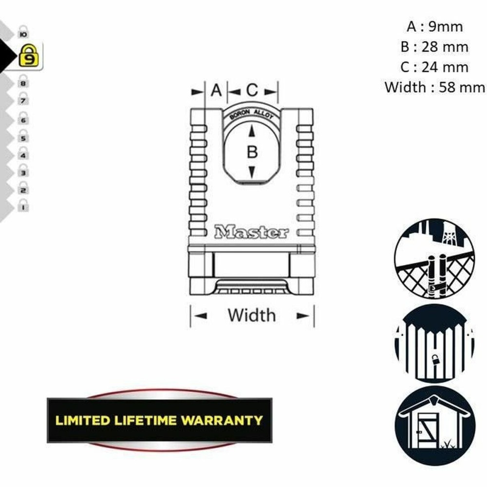 Serrure à combinaison Master Lock M1177EURD Laiton