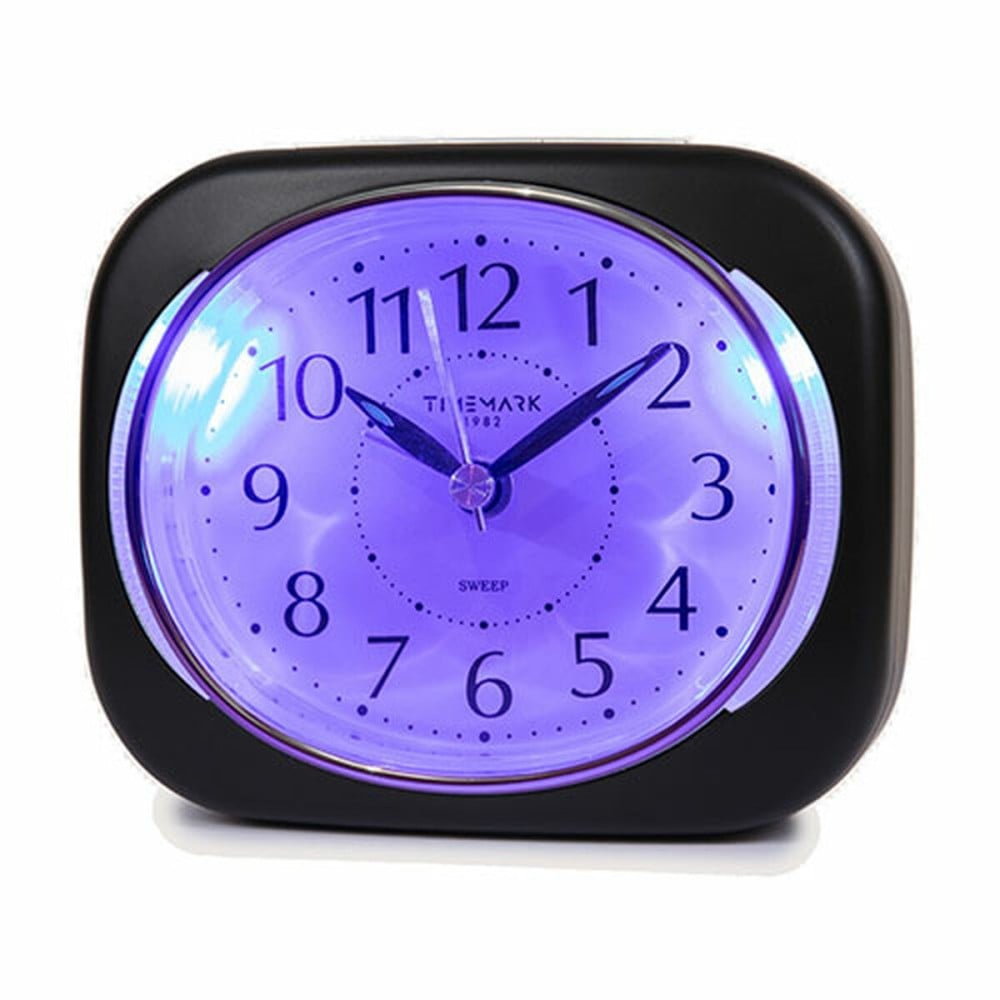 Analogue Alarm Clock Timemark 10 x 8,5 x 4 cm Black Plastic Classic