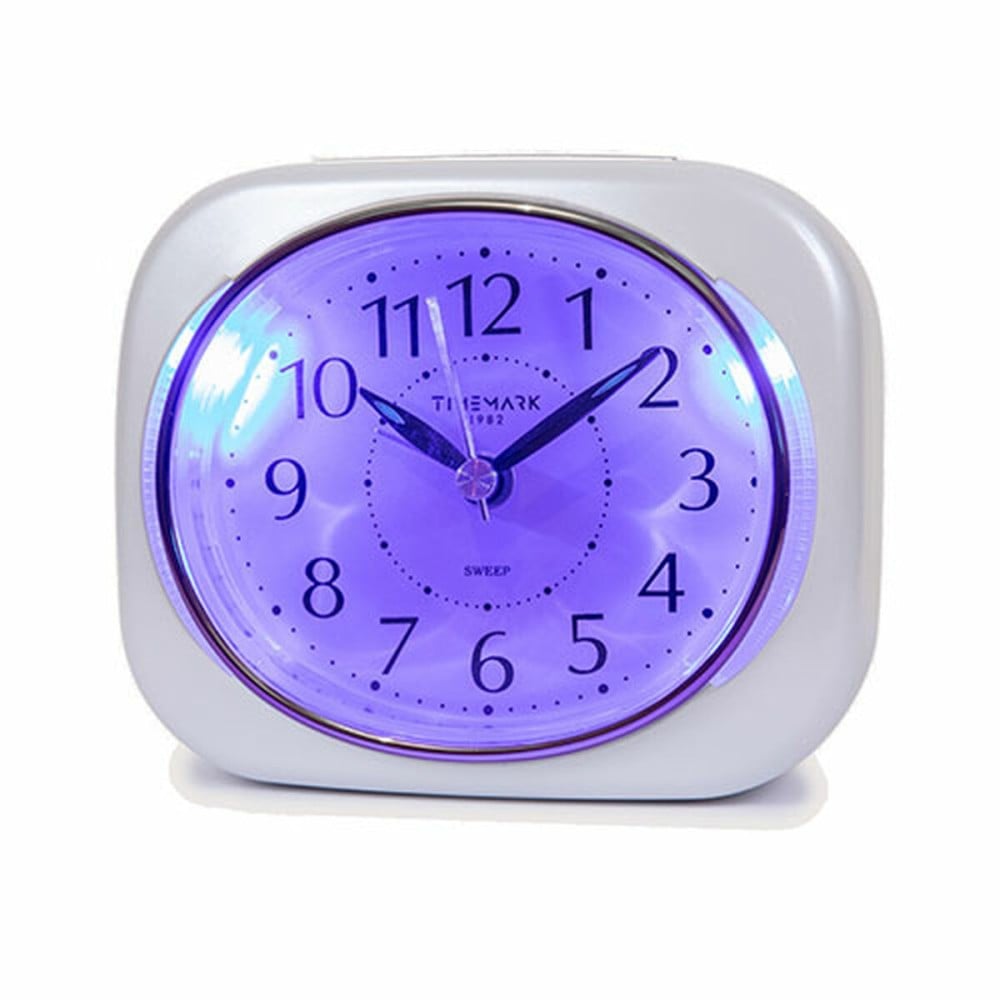 Analogue Alarm Clock Timemark 10 x 8,5 x 4 cm White Plastic Classic