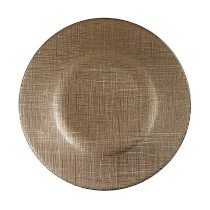 Flat Plate Vivalto 3239121P-5 Golden Glass 21 x 2 x 21 cm (6 Units)