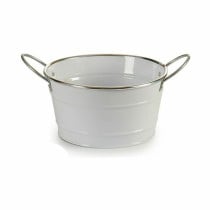 Planter Ibergarden F60326-D White Silver Zinc Bucket 27,5 x 10,5 x 20 cm (24 Units)