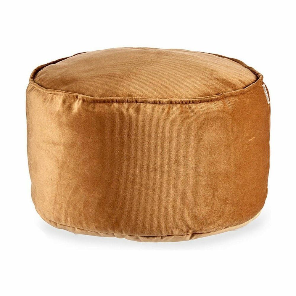 Pouf Velours Beige 60 x 39 x 60 cm (2 Unités)