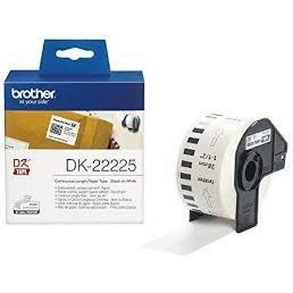 Endlospapier für Drucker Brother DK-22225 Weiß 38 mm x 30,48 m Schwarz/Weiß (3 Stück)