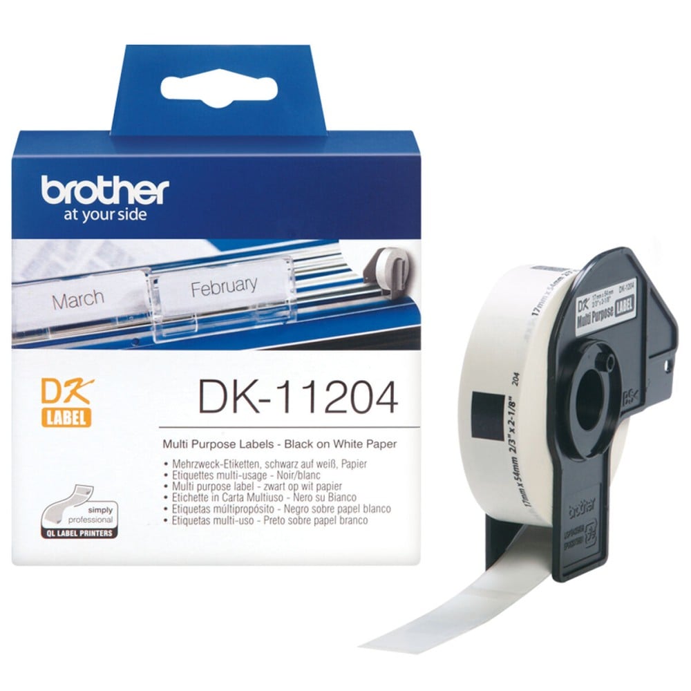 Etikettenrolle Brother DK-11204 17 x 54 mm (3 Stück)