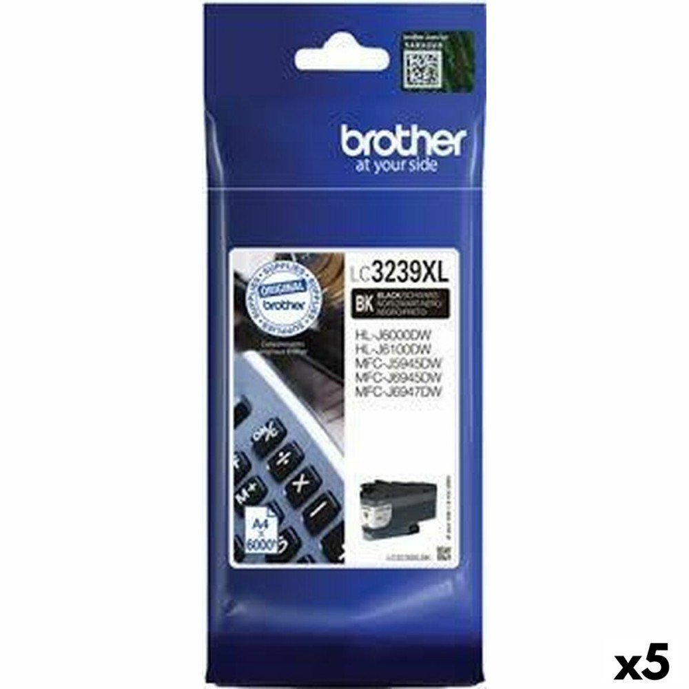 Original Ink Cartridge Brother HLJ6000 / MFCJ5945 / MFCJ6945 Black (5 Units)