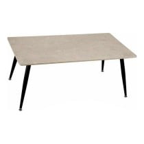 Table Basse Blanc Noir Pierre Métal Mélamine Bois MDF