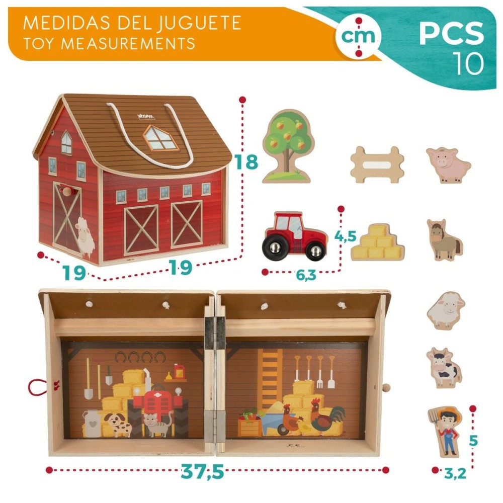 Playset Woomax Ferme 9 Pièces 4 Unités 19 x 18 x 19 cm