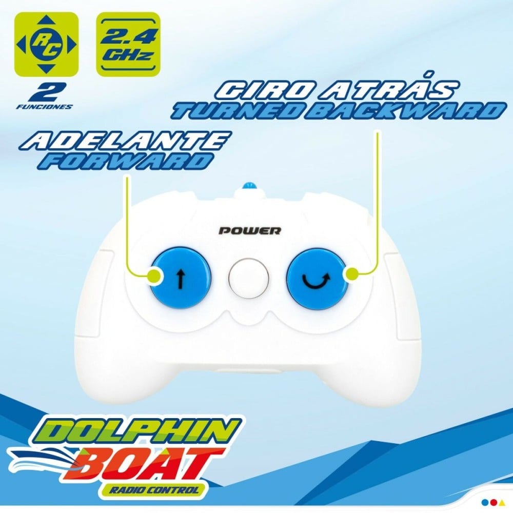 Bateau radiocommandé Colorbaby Dauphin (2 Unités)