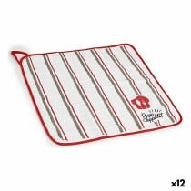 Tissu de cuisine Kinvara 1220 Blanc Rouge 50 x 0,3 x 50 cm (12 Unités)