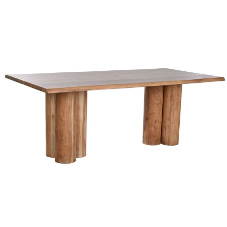 Table de Salle à Manger Home ESPRIT Marron Naturel Bois d'acacia 200 x 100 x 76 cm