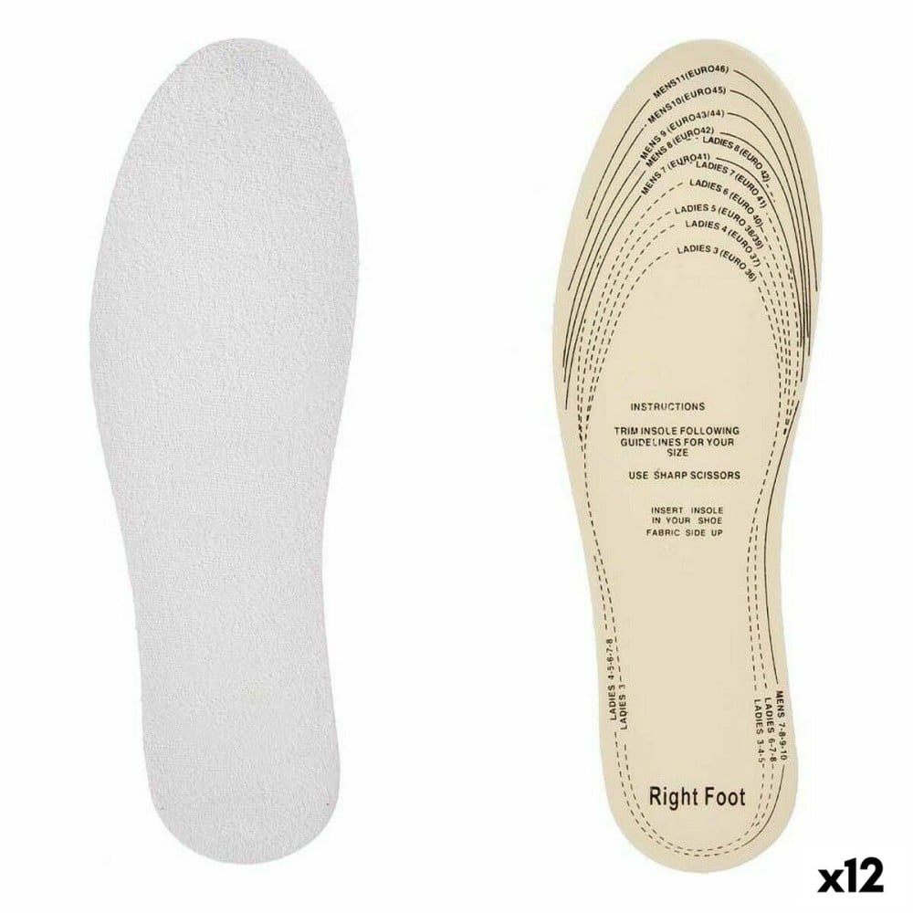 Modèles Sport Blanc Coton Latex 9,5 x 29,5 cm (12 Unités)