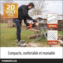 Tronçonneuse à batterie Powerplus 30 cm