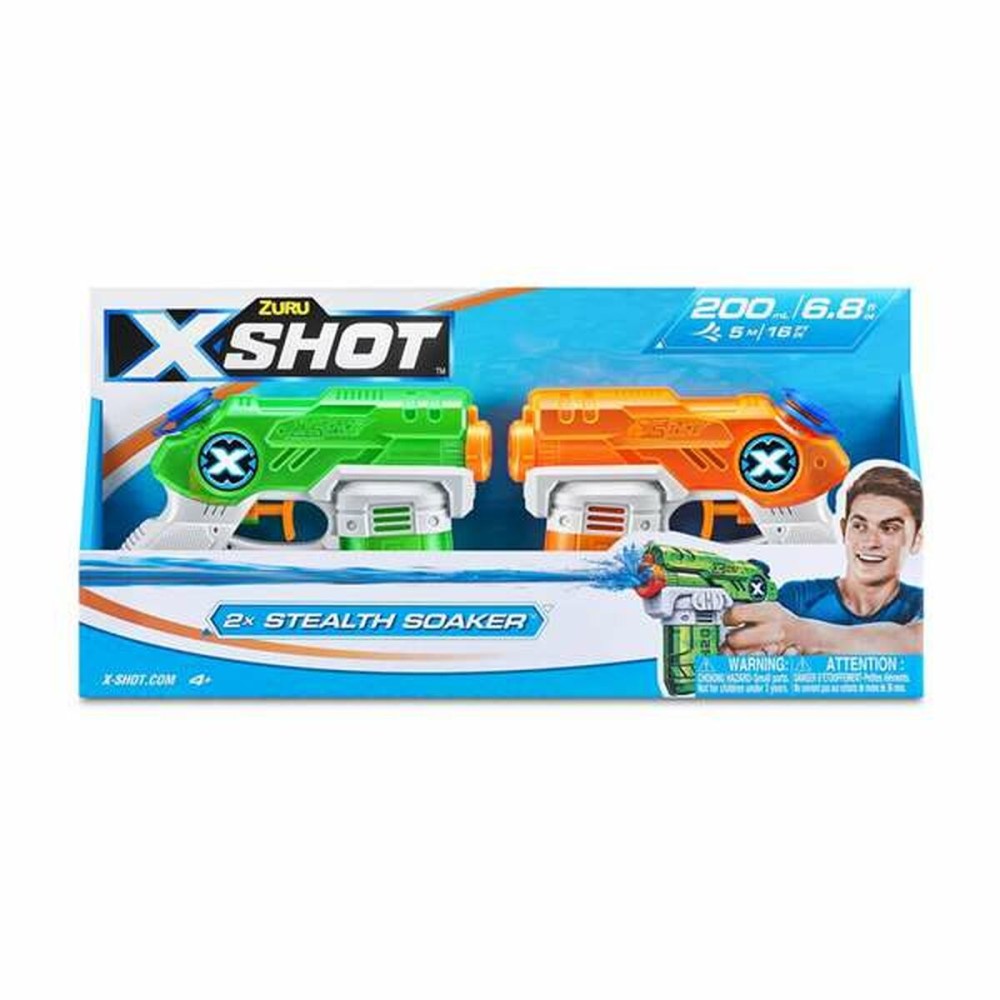 Water Pistol X-Shot Warfare Double Small Stealth 2 Pieces 16 x 13 x 3 cm