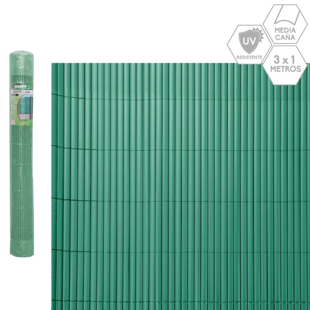 Canisse Vert PVC Plastique 3 x 1 cm