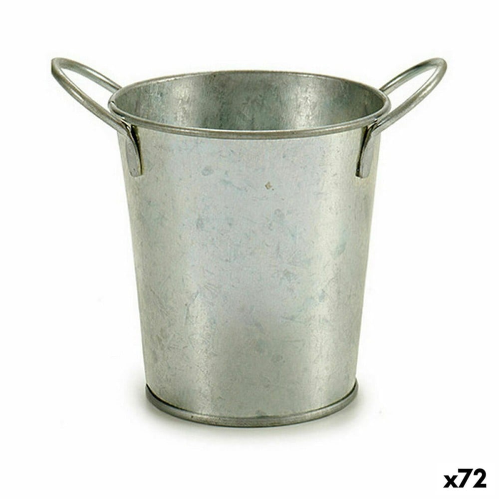 Cache-pot Ibergarden A52000-B Argenté Zinc Seau 16 x 12 x 11 cm (72 Unités)