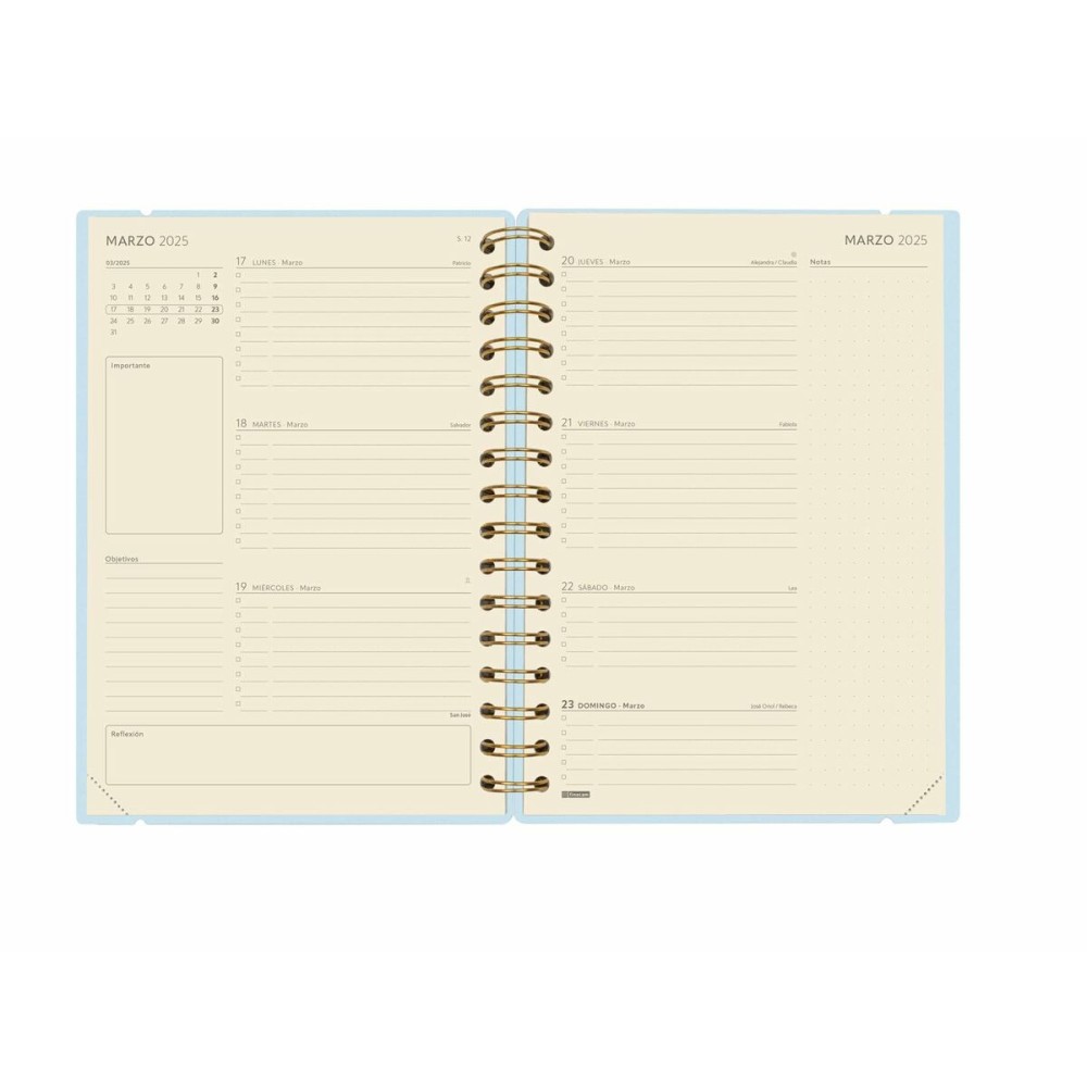 Agenda Finocam Haiku Bleu A5 15,5 x 21,7 cm 2024-2025