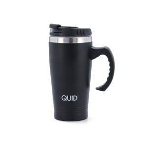 Tasse Thermos avec Couvercle Quid Cocco Avec poignée Acier inoxydable Noir 450 ml