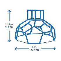 Parc de jeux Dome Climber (118 x 170 x 170 cm)