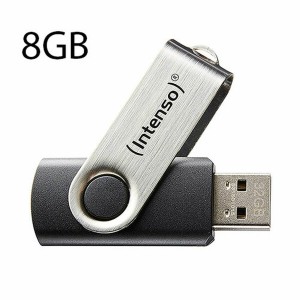 USB Pendrive INTENSO 3503460 8 GB Schwarz Schwarz/Silberfarben 8 GB