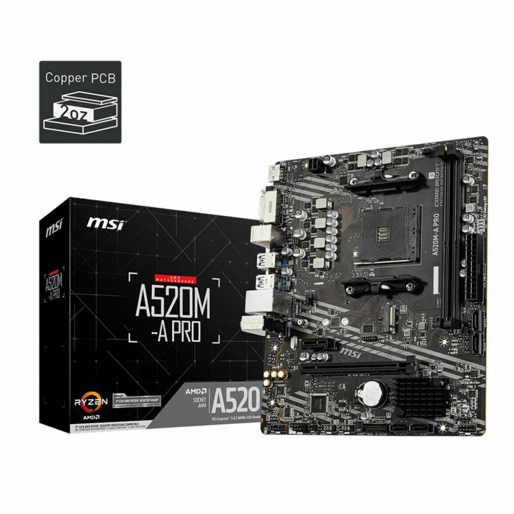 Motherboard MSI A520M-A PRO mATX AM4     AMD AM4  