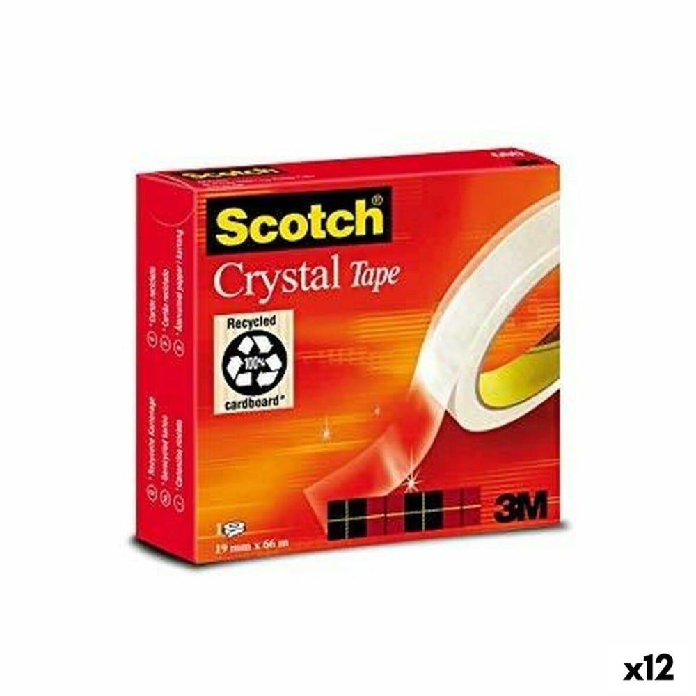 Adhesive Tape Scotch Crystal Transparent 19 mm x 66 m (12 Units)