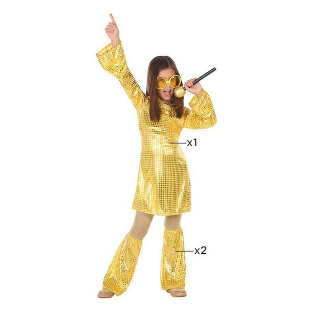 Verkleidung für Kinder Disco Gold (2 Stücke) (3 pcs)