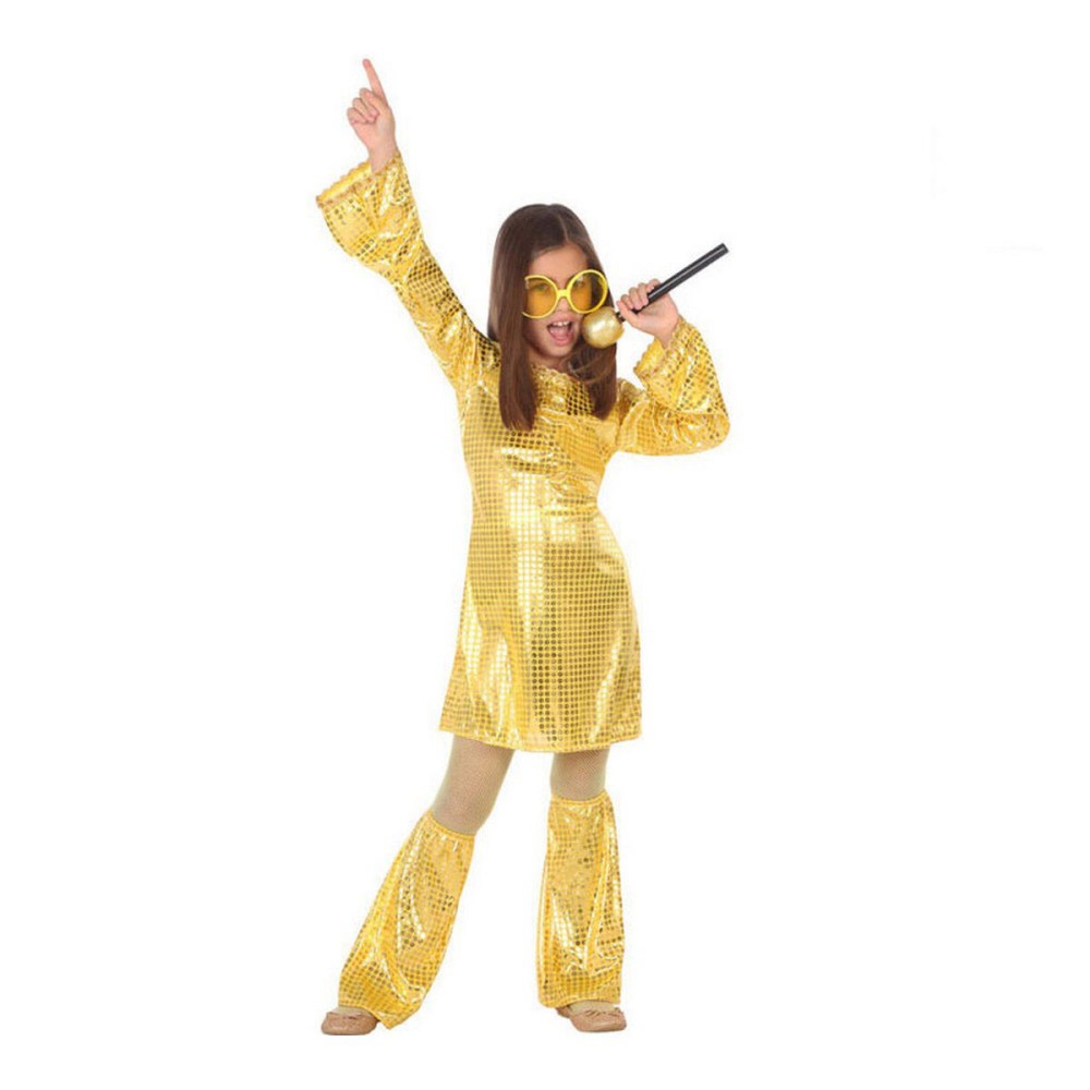 Costume for Children Disco Golden (2 Pieces) (3 pcs)