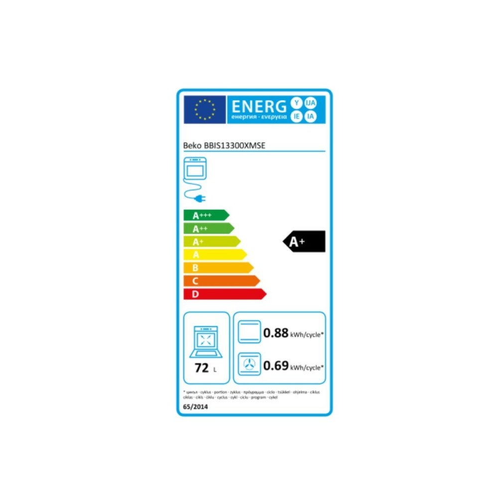 Four polyvalent BEKO BBIS13300XMSE 72 L 3000 W 100 W