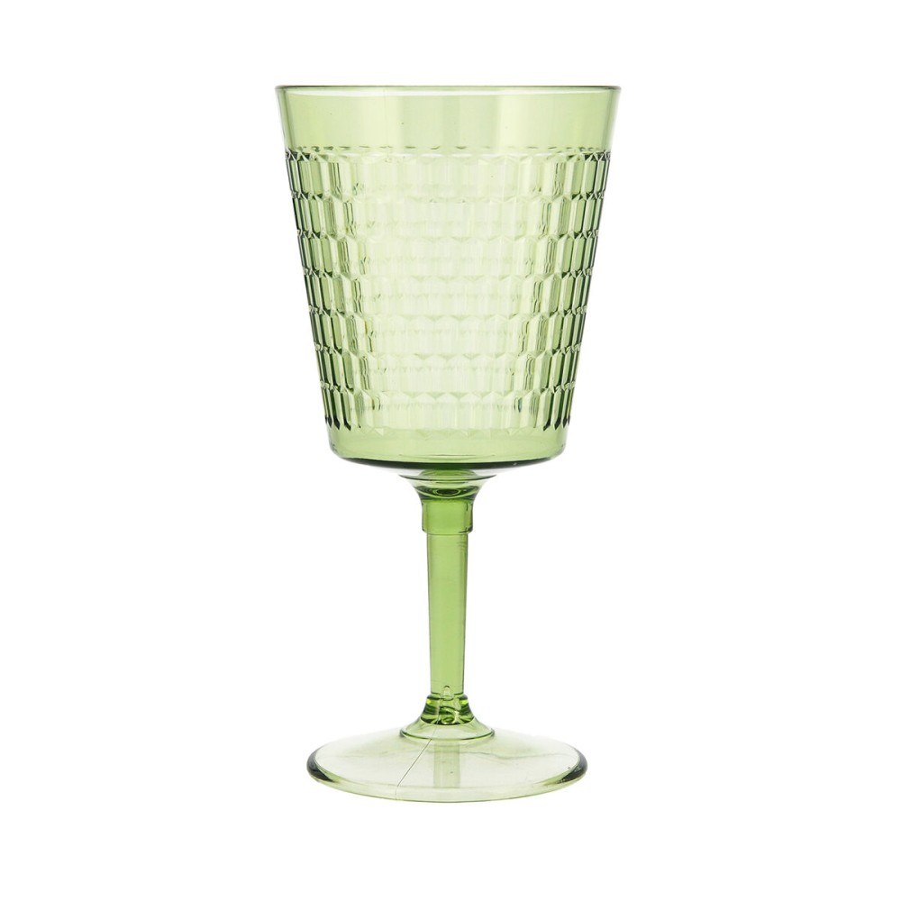 Wine glass Quid Viba Green Plastic 420 ml (12 Units) (Pack 12x)