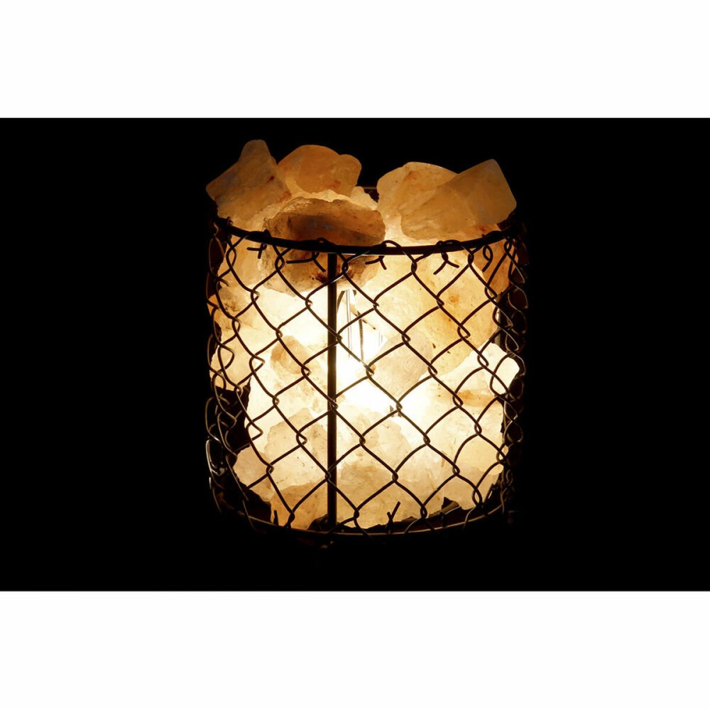 Lighting decoration DKD Home Decor Salt Black Orange 15 W 17 x 17 x 17 cm