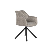 Chaise DKD Home Decor Noir Gris 55 x 58 x 83 cm