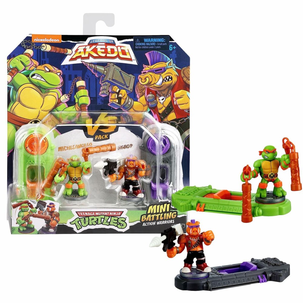 Kampffiguren Teenage Mutant Ninja Turtles Legends of Akedo: Michelangelo vs Evil Bepop