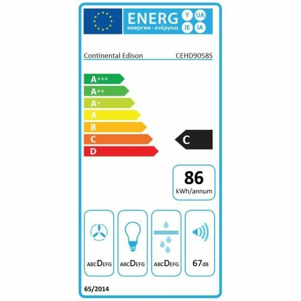 Conventional Hood Continental Edison 90 cm