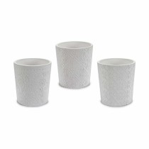 Planter Ibergarden DX43436-F12 White Ceramic Pattern 12,3 x 12 x 12,3 cm (144 Units)