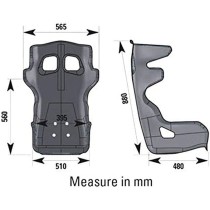 Rennsport-Sitz OMP RS-PT2 FIA 8855-1999 Schwarz