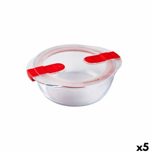 Lunchbox hermetisch Pyrex Cook&heat 1,1 L 21 x 18 x 7 cm Durchsichtig Glas (5 Stück)