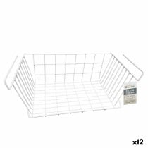 Corbeille pour étagère de cuisine Confortime Blanc 43 x 24,4 x 18,5 cm (12 Unités)