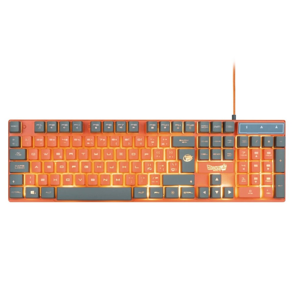 Tastatur mit Maus FR-TEC Dragon Ball Qwerty Spanisch Orange