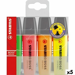 Fluorescent Marker Set Stabilo Boss Multicolour (5 Units)