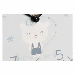 Horloge Murale DKD Home Decor Bleu Rose Bois Métal Plastique Bois MDF Enfant Oiseau 24 x 3 x 24 cm (2 Unités)