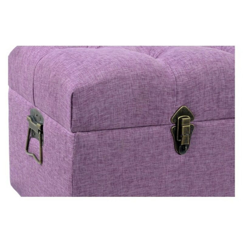 Banquette DKD Home Decor 8424001565399 Multicouleur Fuchsia Métal Bois MDF 120 x 42 x 53 cm