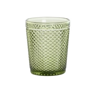 Set de Verres DKD Home Decor Vert Verre Avec relief 240 ml (6 Unités)