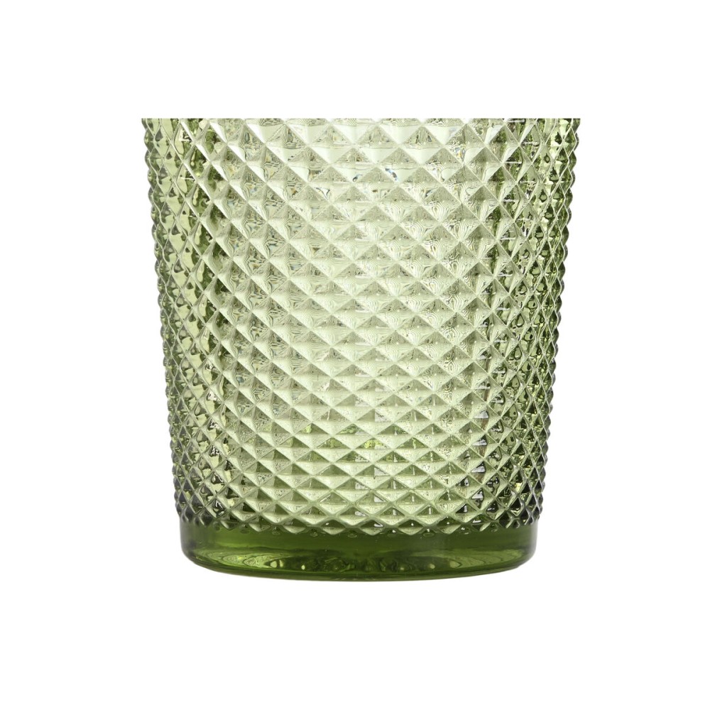 Set de Verres DKD Home Decor Vert Verre Avec relief 240 ml (6 Unités)